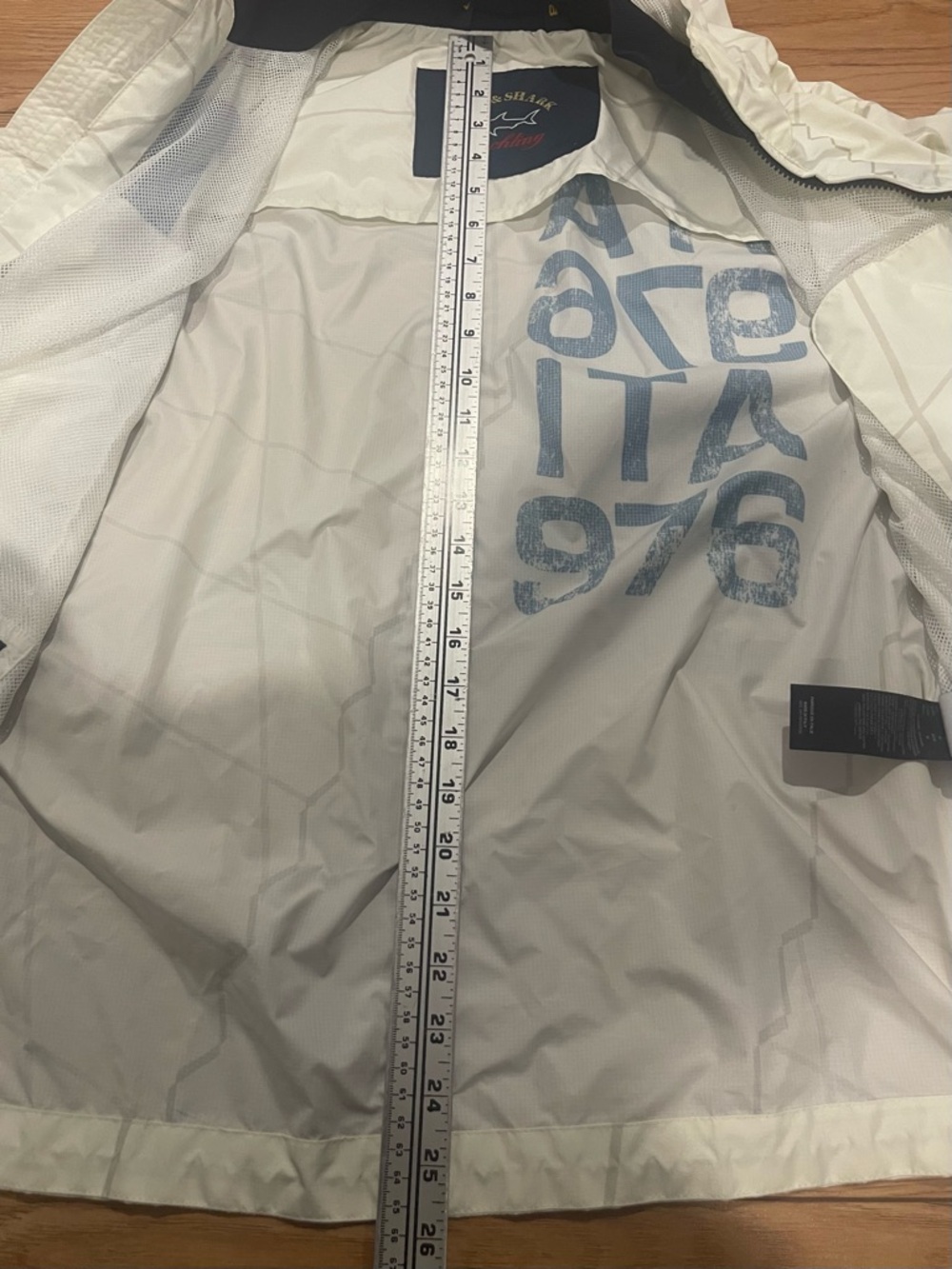 Paul & Shark Yachting Re-Sail Jacket Ltd Edition White Men’s Hooded Windbreaker - Picture 14 of 16